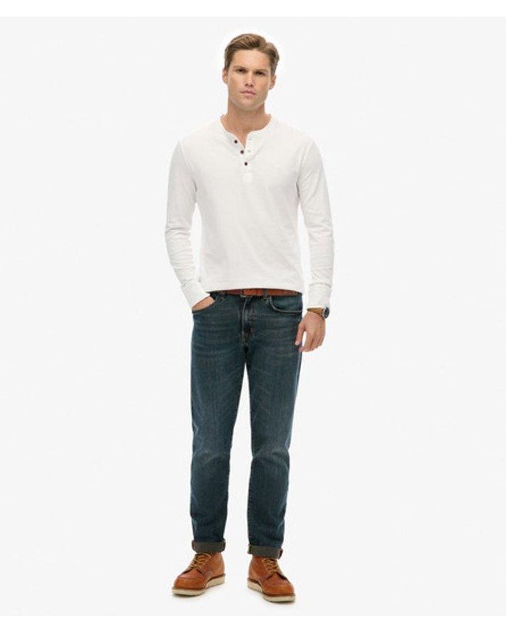 Superdry White & Co Classic Essential Henley Top for men