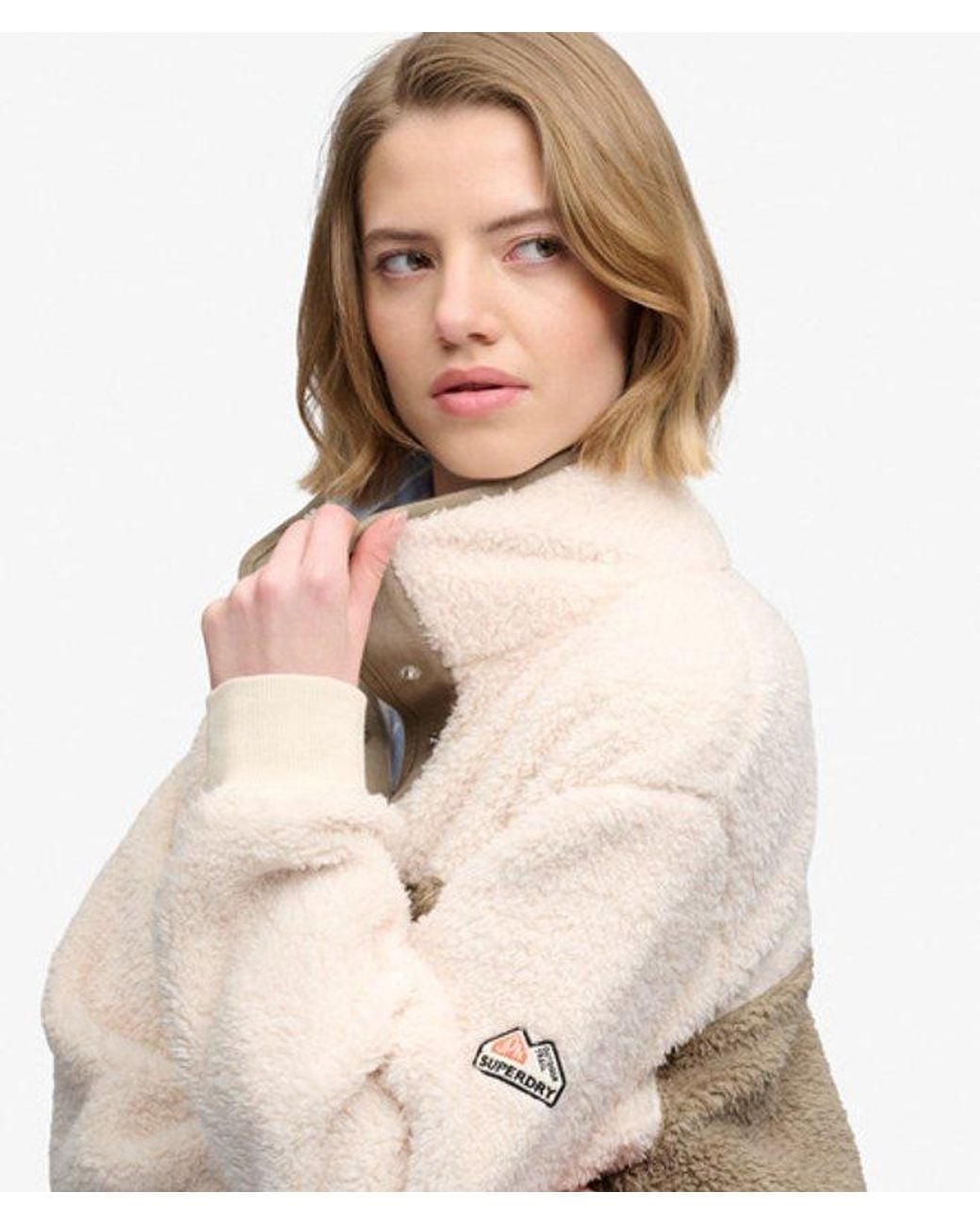 Superdry Natural & Co Super Soft Mash Up Teddy Fleece