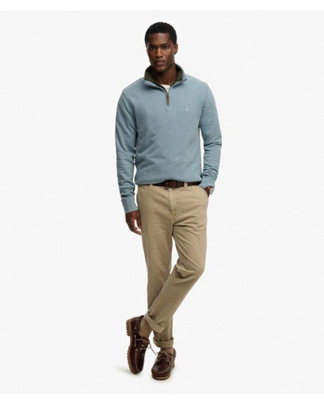 Superdry Blue & Co Classic Essential Half Zip Sweatshirt for men