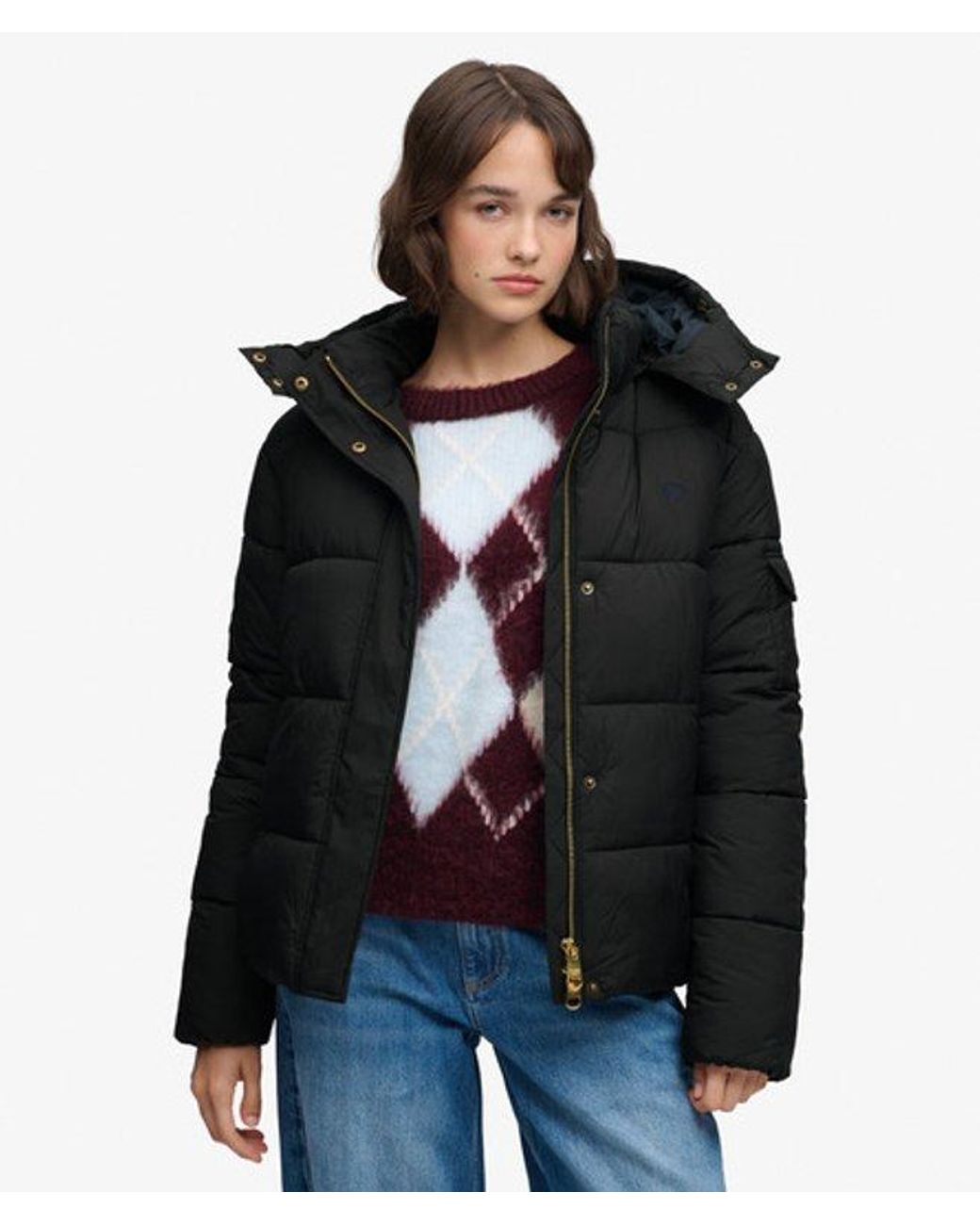 Superdry Premium Ripstop Pufferjas in het Black