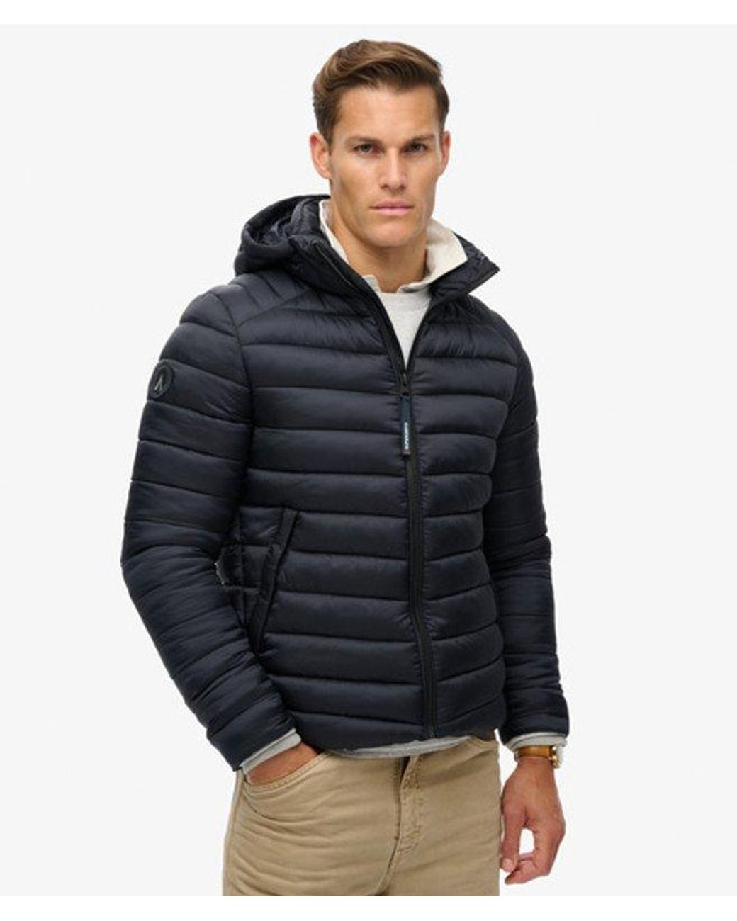 Superdry Blue & Co Hooded Fuji Sport Padded Jacket for men