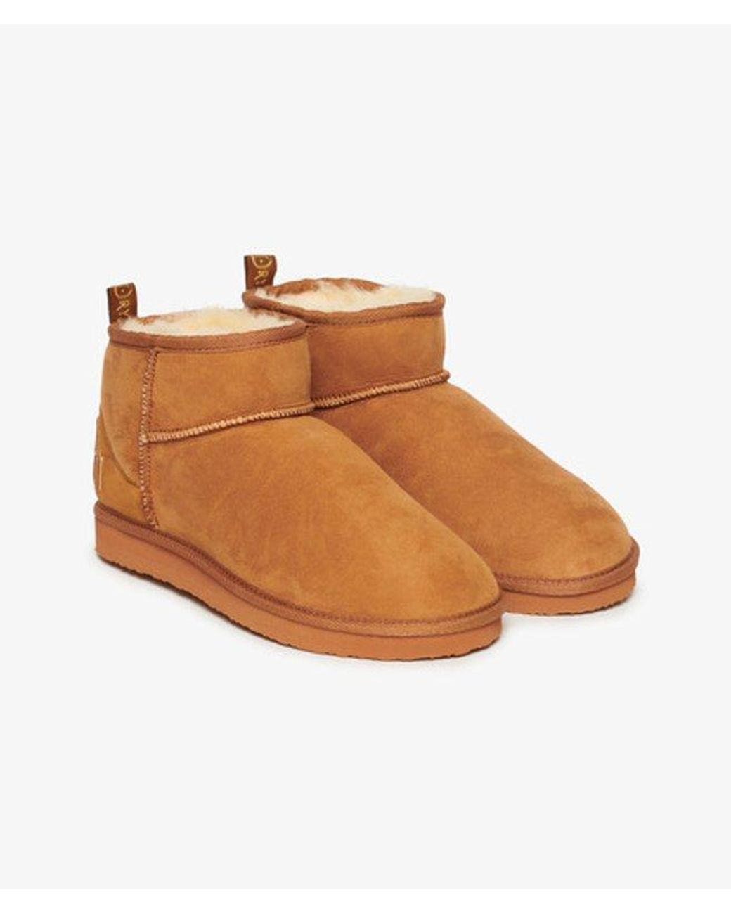 Superdry Brown & Co Suede Sherpa Mini Boots