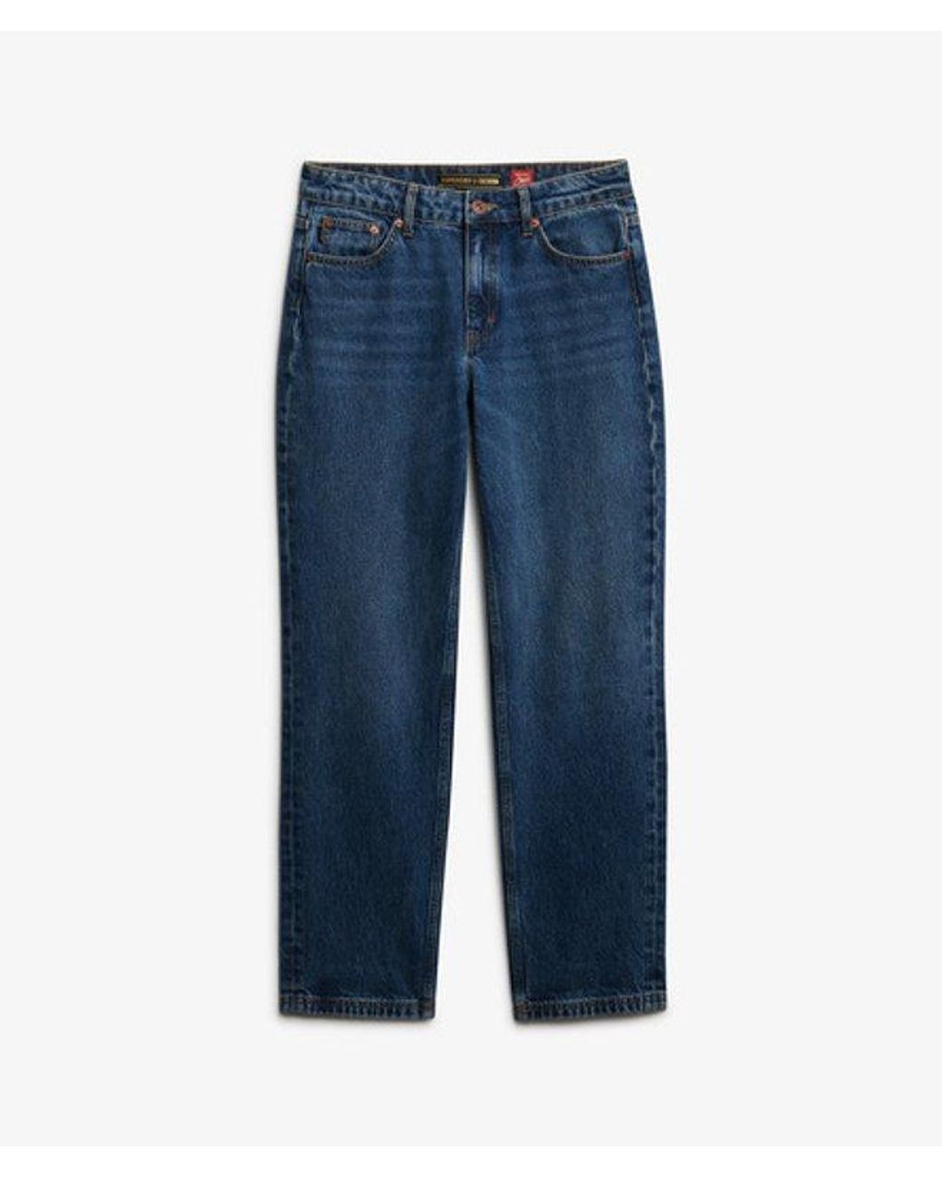 Superdry Blue & Co Mid Rise Straight Leg Jeans