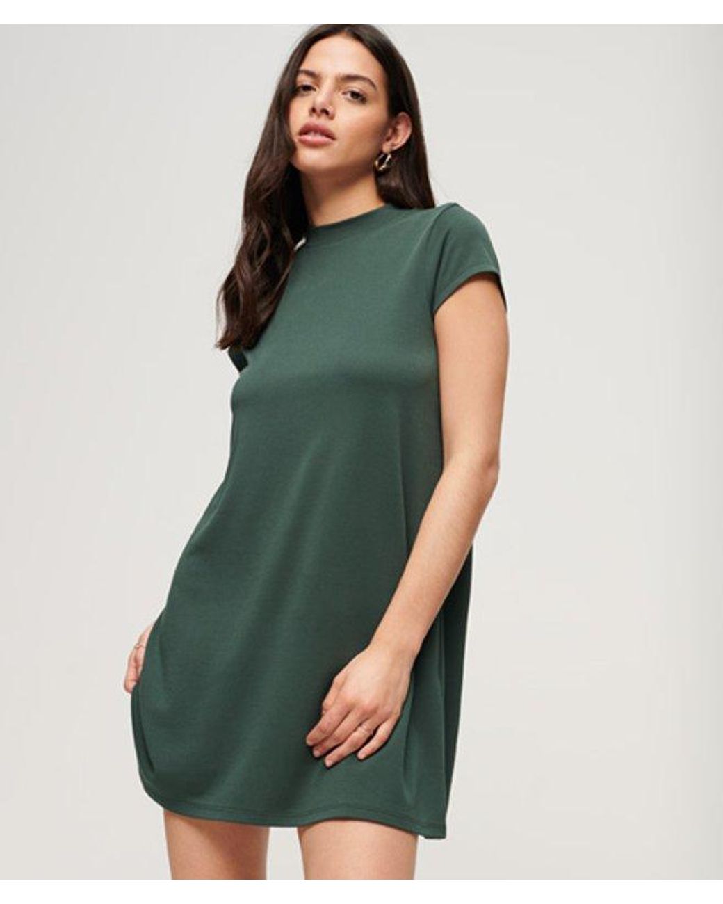 Superdry Green & Co Short Sleeve A-line Mini Dress