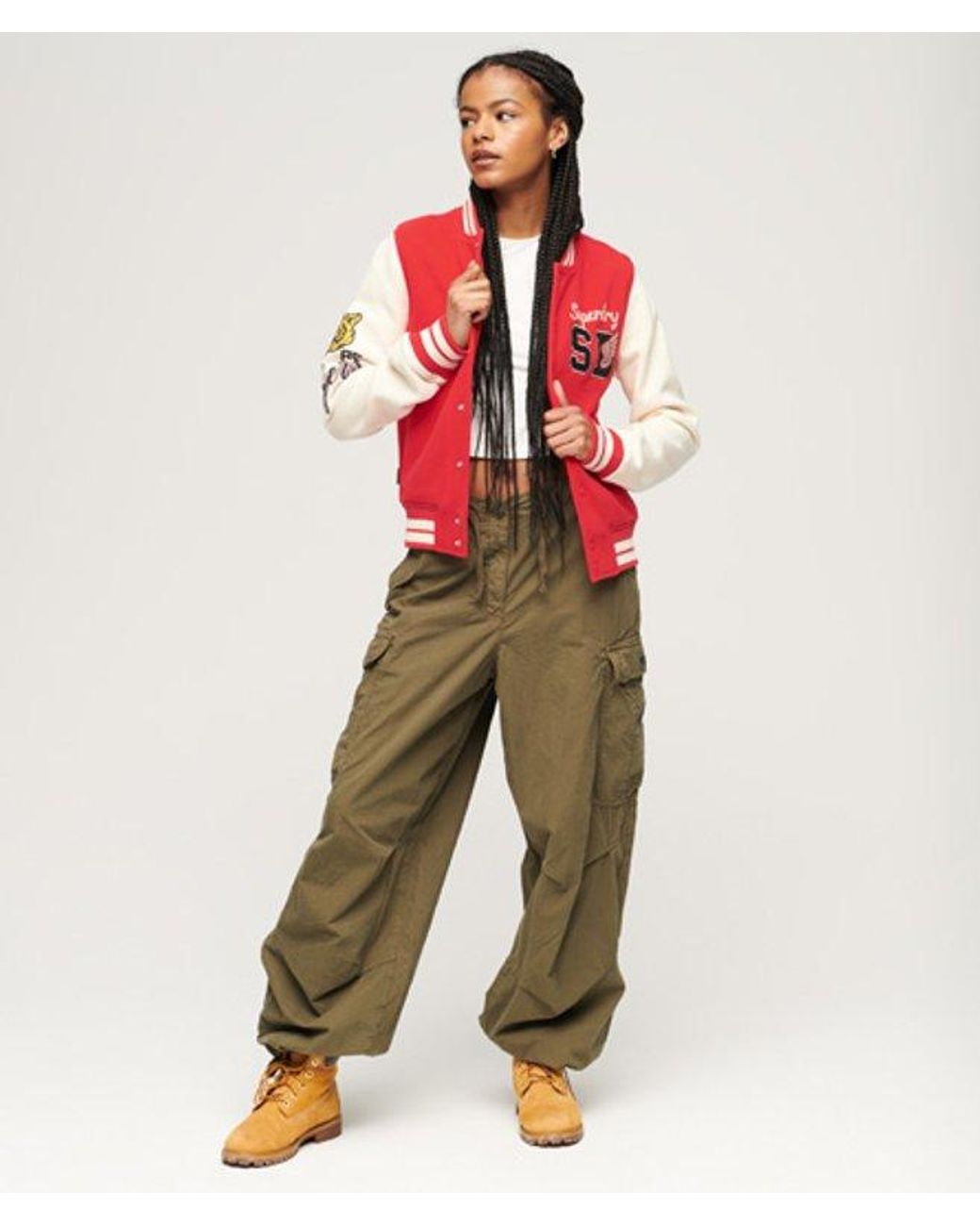 Superdry Lightweight Embroidered College Scripted Jersey Bomber Jacket