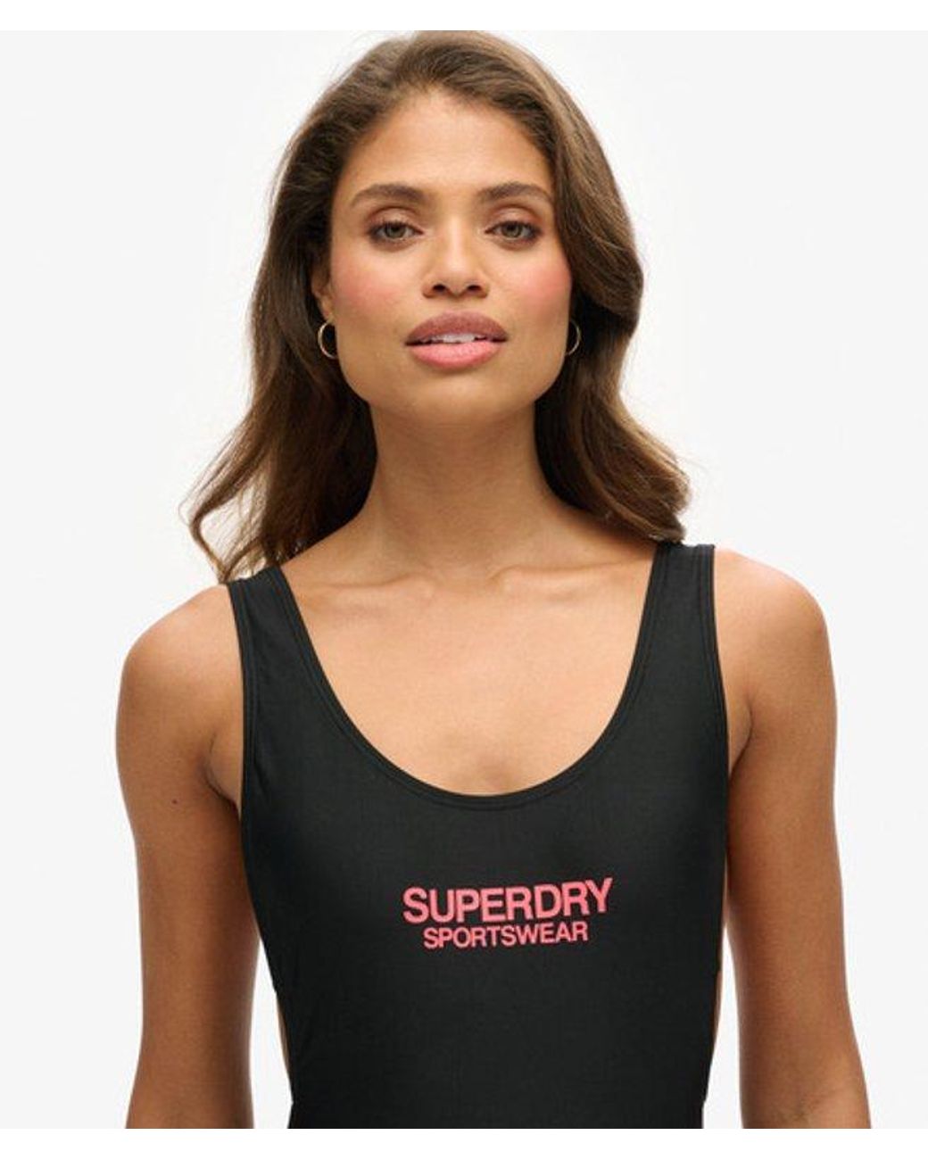 Superdry Black & Co Elastic Scoop Back Swimsuit