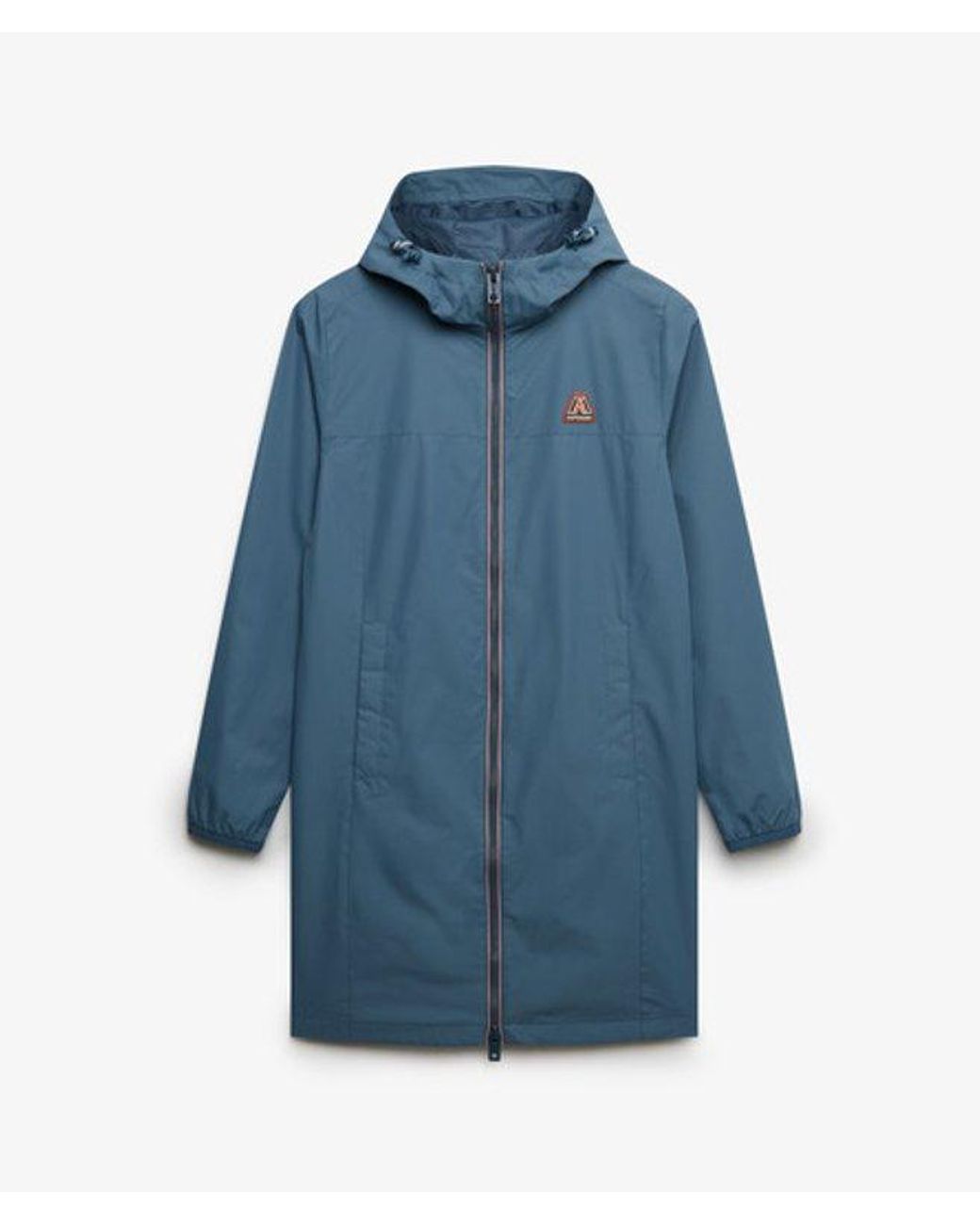 Superdry Blue Long Tri Coloured Windbreaker Jacket