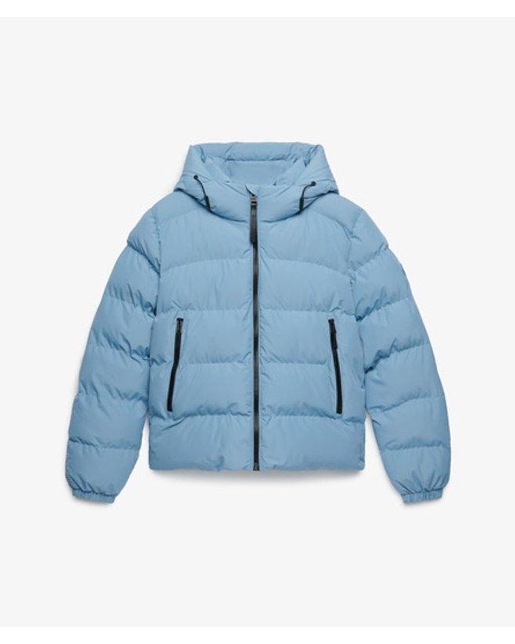 Superdry Blue & Co Hooded Sports Puffer Jacket