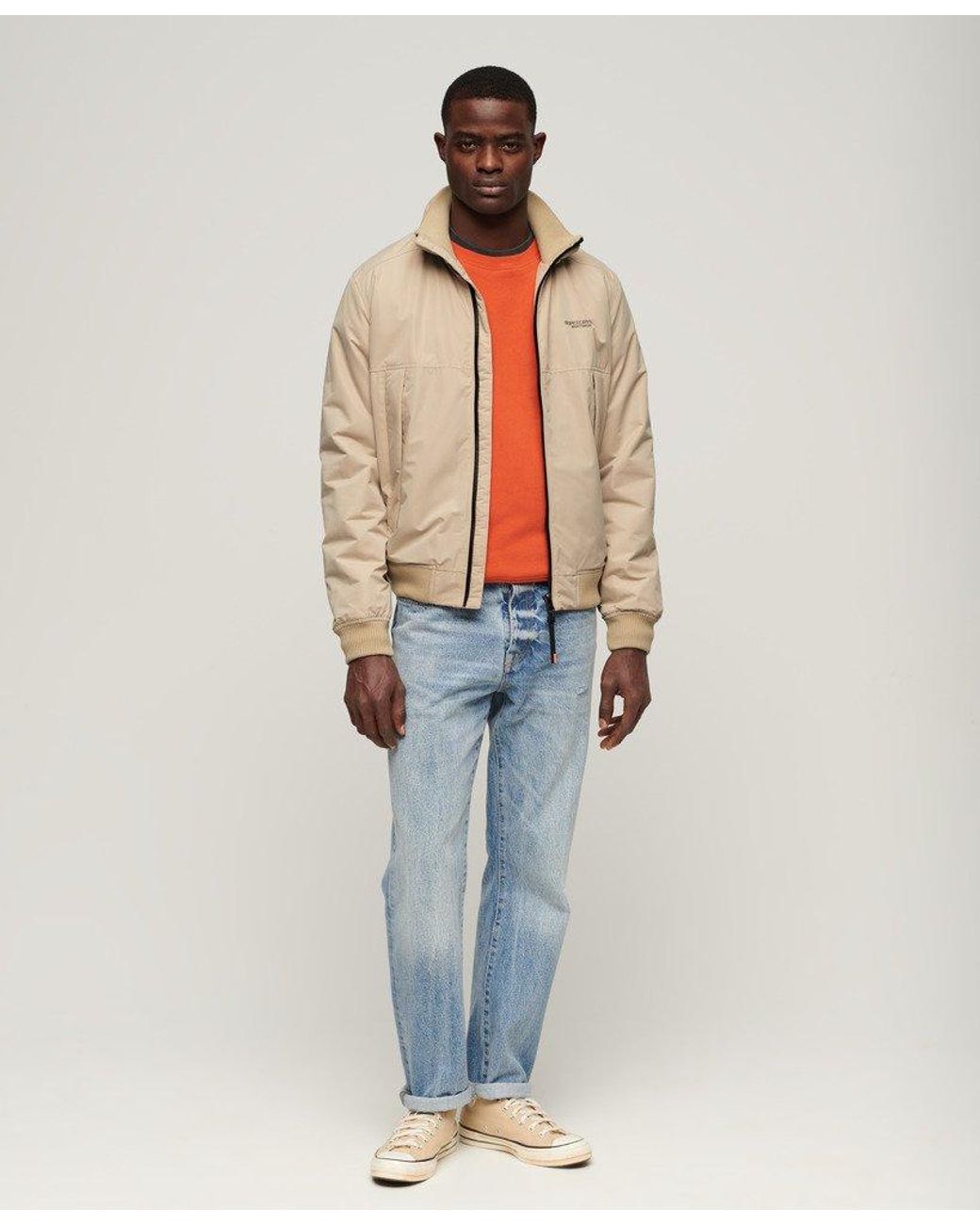 Mens beige shop harrington jacket