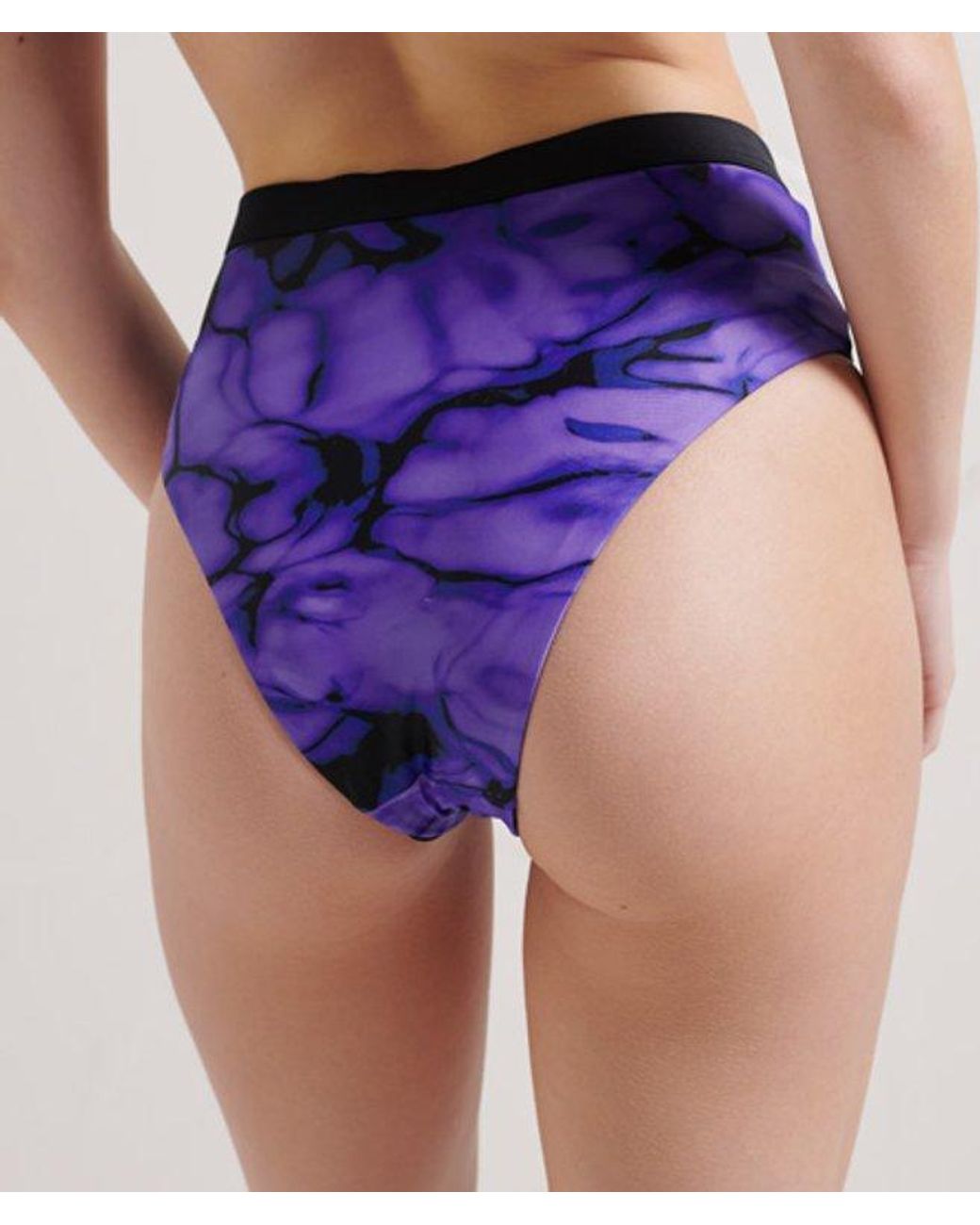 Superdry Purple & Co Ladies Energy High Waisted Brief Bikini Bottom