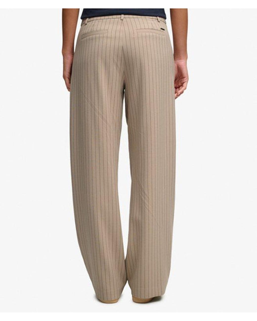 Superdry Natural & Co Mid Rise Pinstripe Trousers