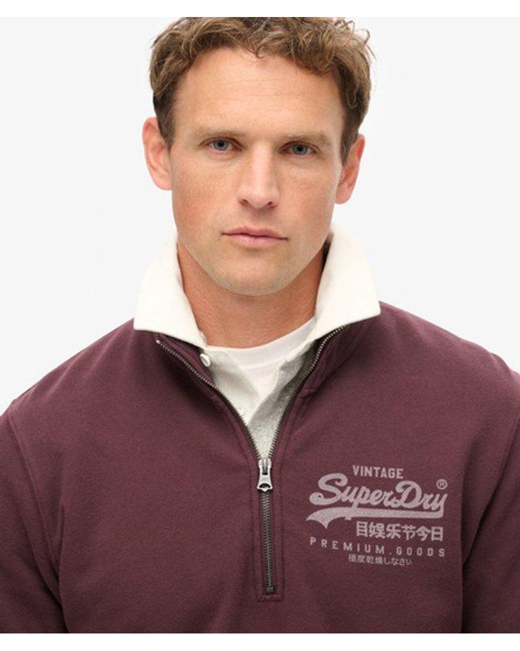 Superdry Red & Co Classic Graphic Half Zip for men