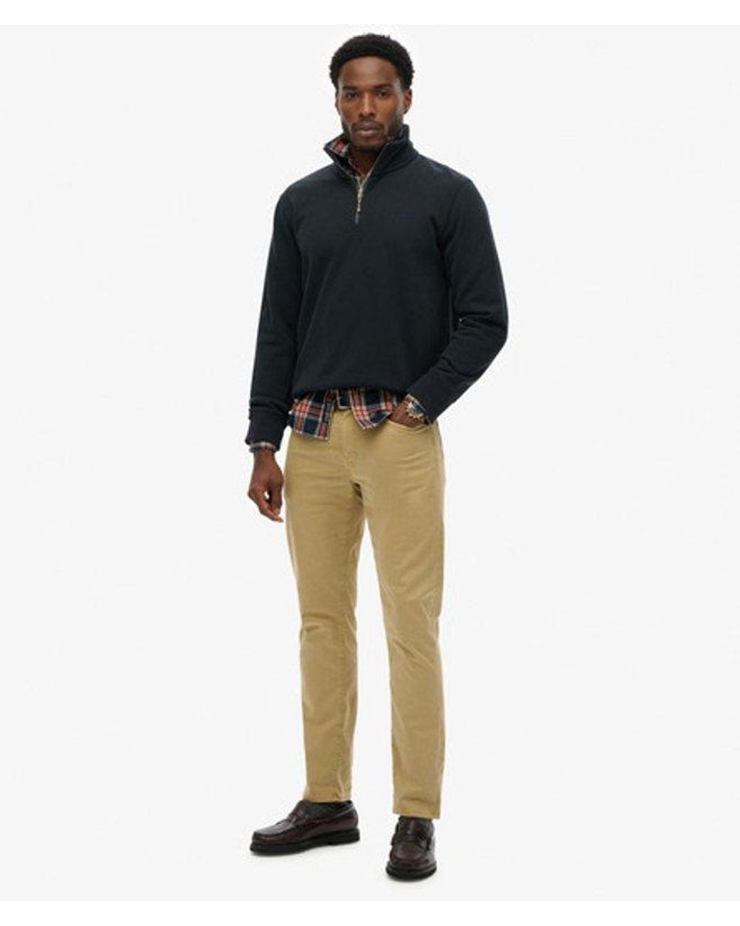 Superdry Black & Co Essential Logo Half Zip Sweatshirt for men