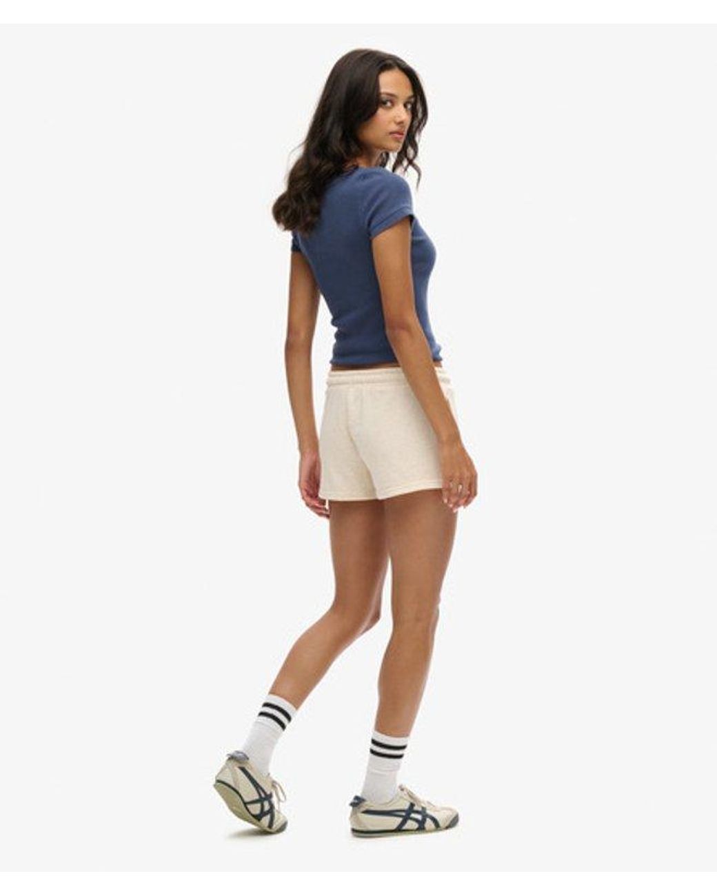 Superdry Blue & Co Ladies Slim Fit Embroidered Logo Essential Shorts
