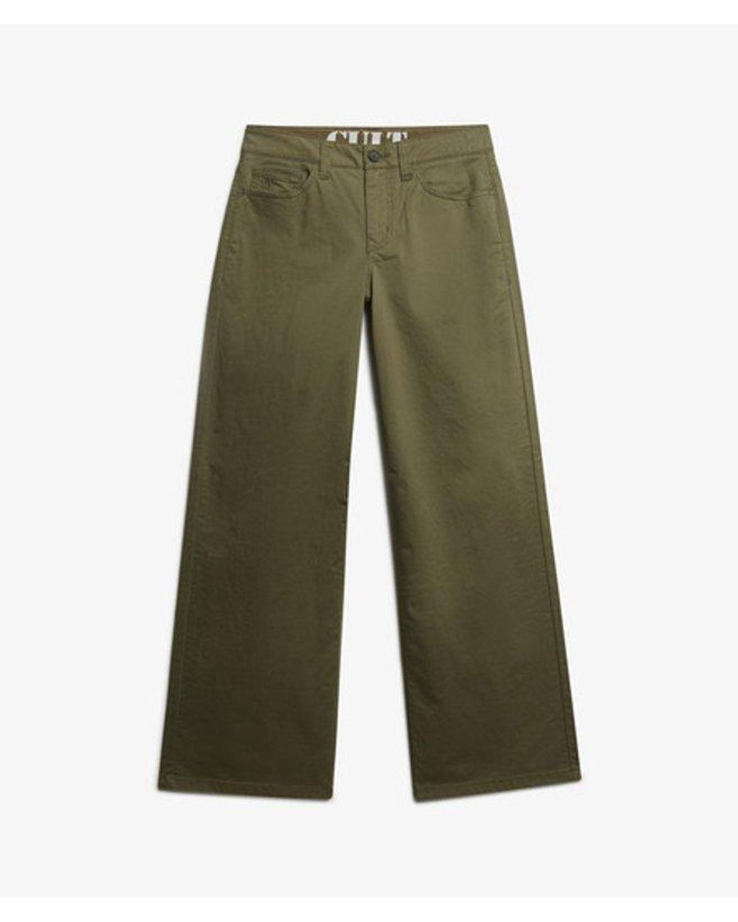 Superdry Green & Co Mid Rise baggy Chino