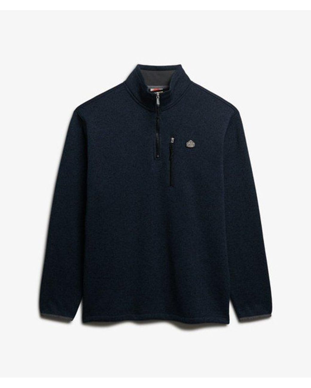 Superdry Blue & Co Storm Fleece Half Zip Jumper for men