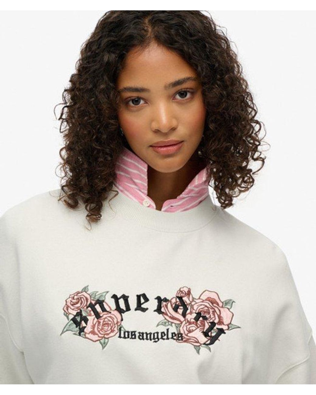 Superdry Gray & Co Night Garden Oversized Crew Sweatshirt