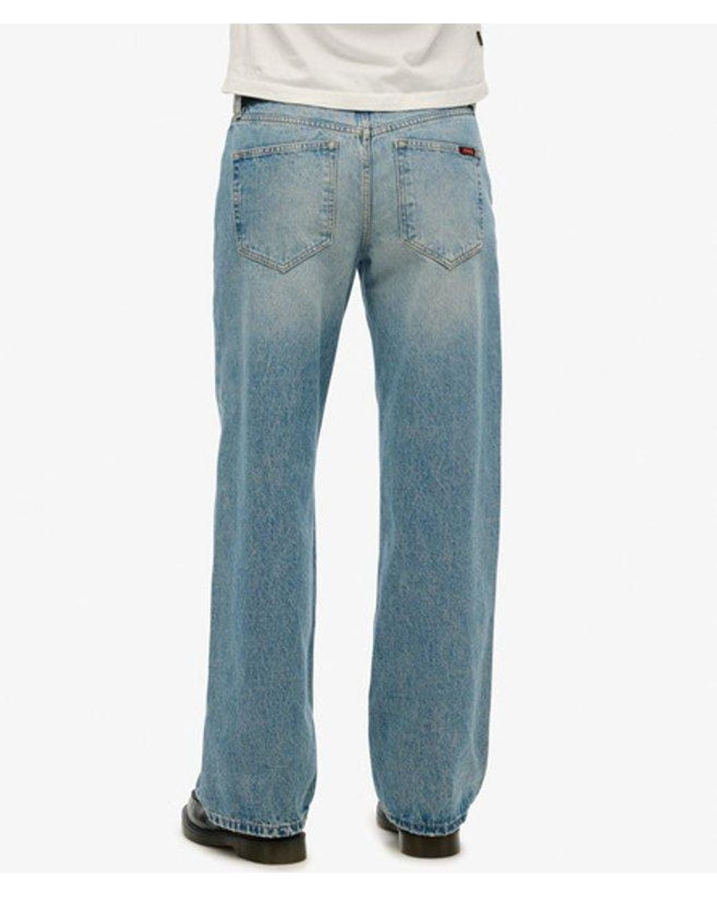Superdry Blue & Co Mid Rise Wide Leg Jeans