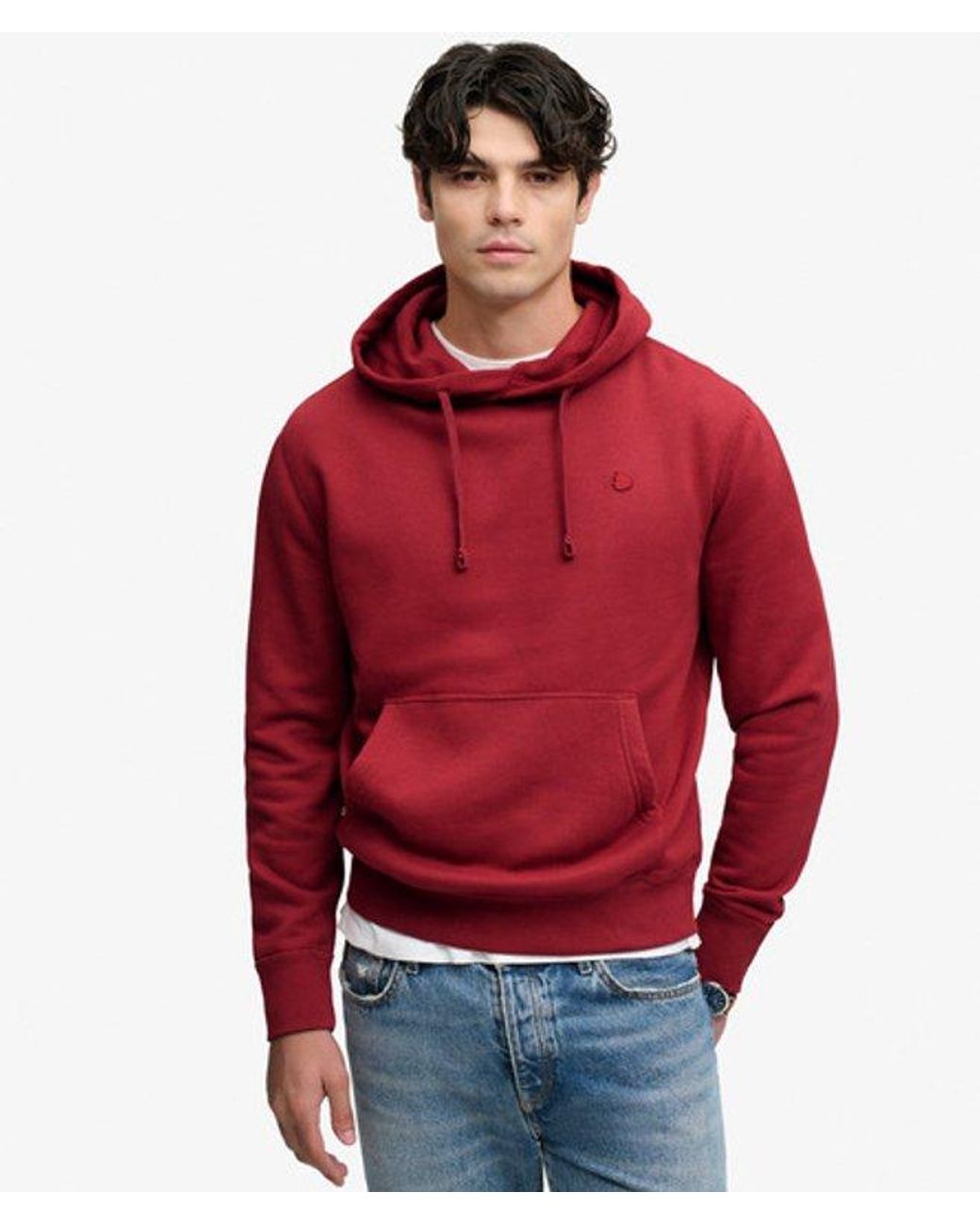 Superdry Red & Co Essential Logo Hoodie for men