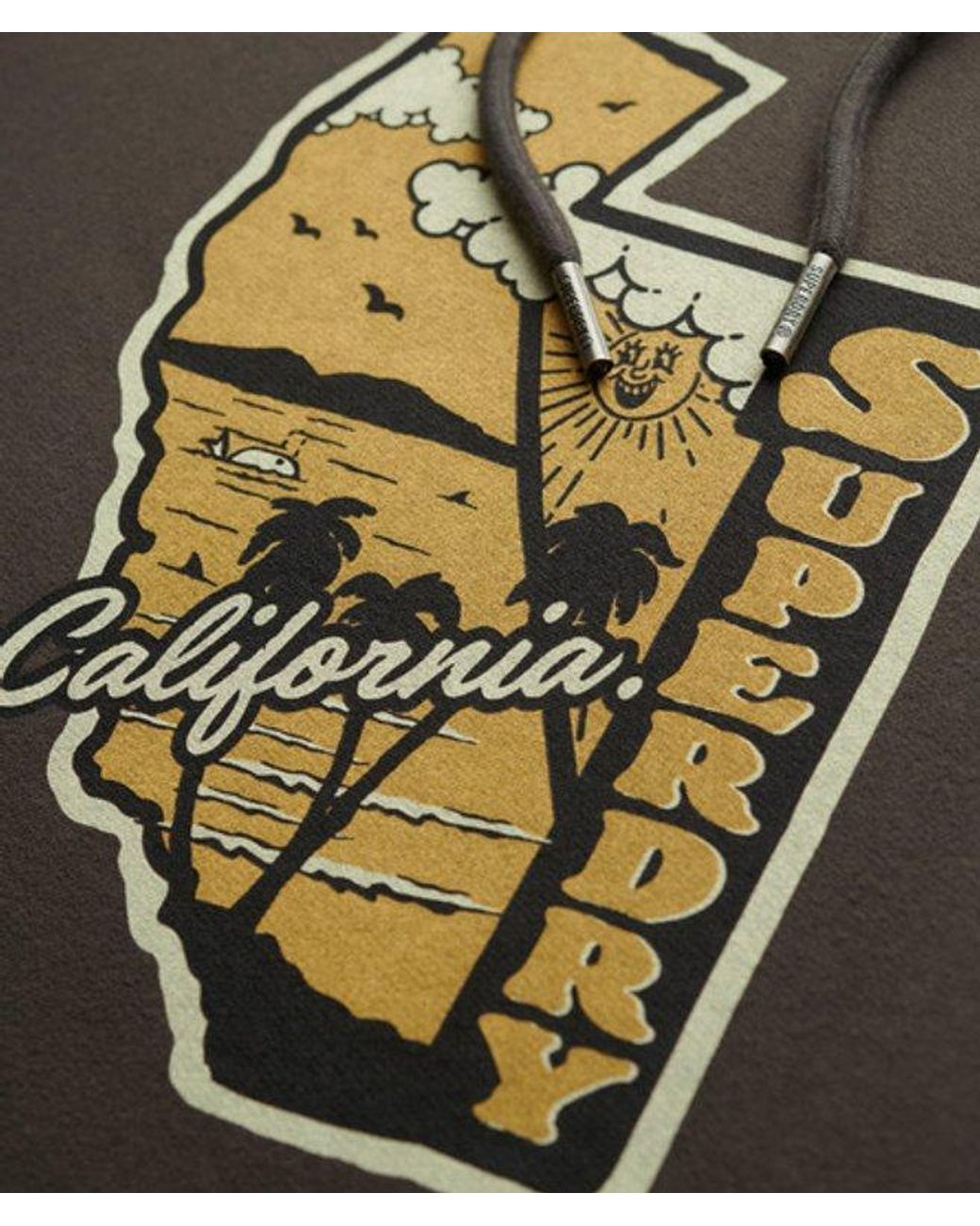 Superdry Gray Vintage Travel Hoodie for men
