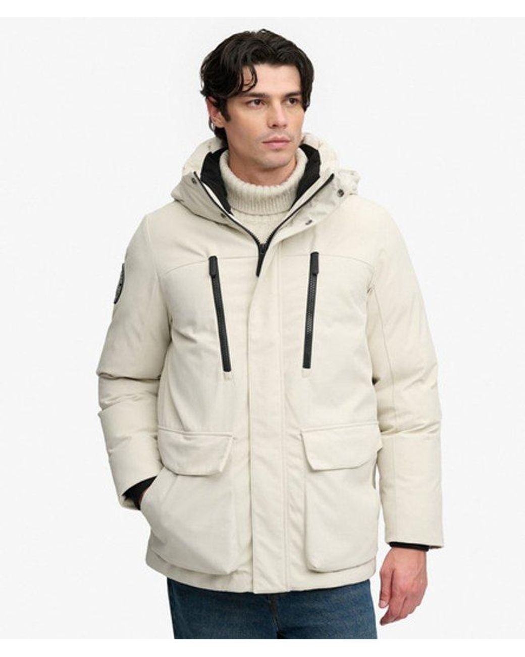Superdry City Parka Jas in het Natural voor heren