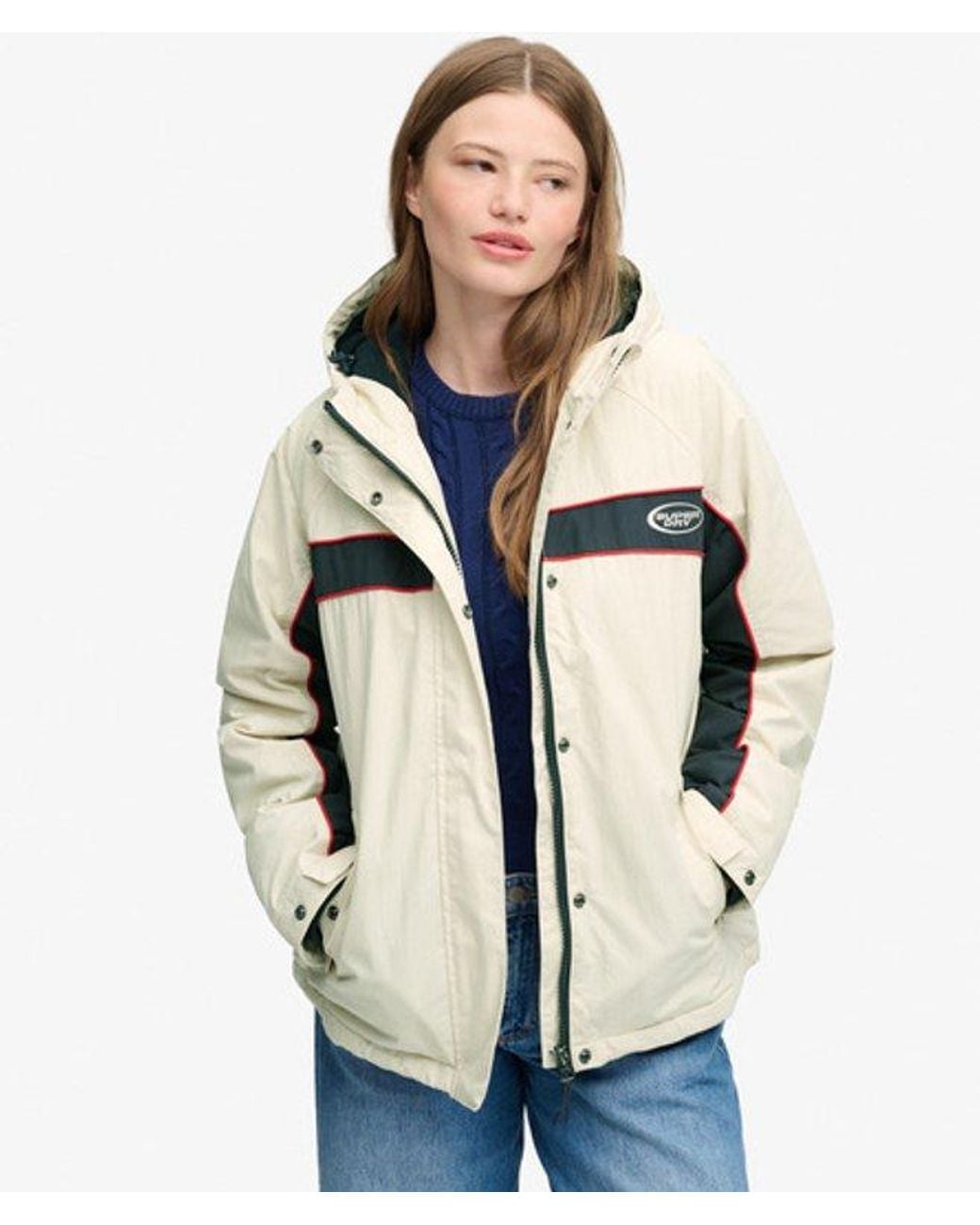 Superdry Blue & Co Vintage Hooded Wind Jacket
