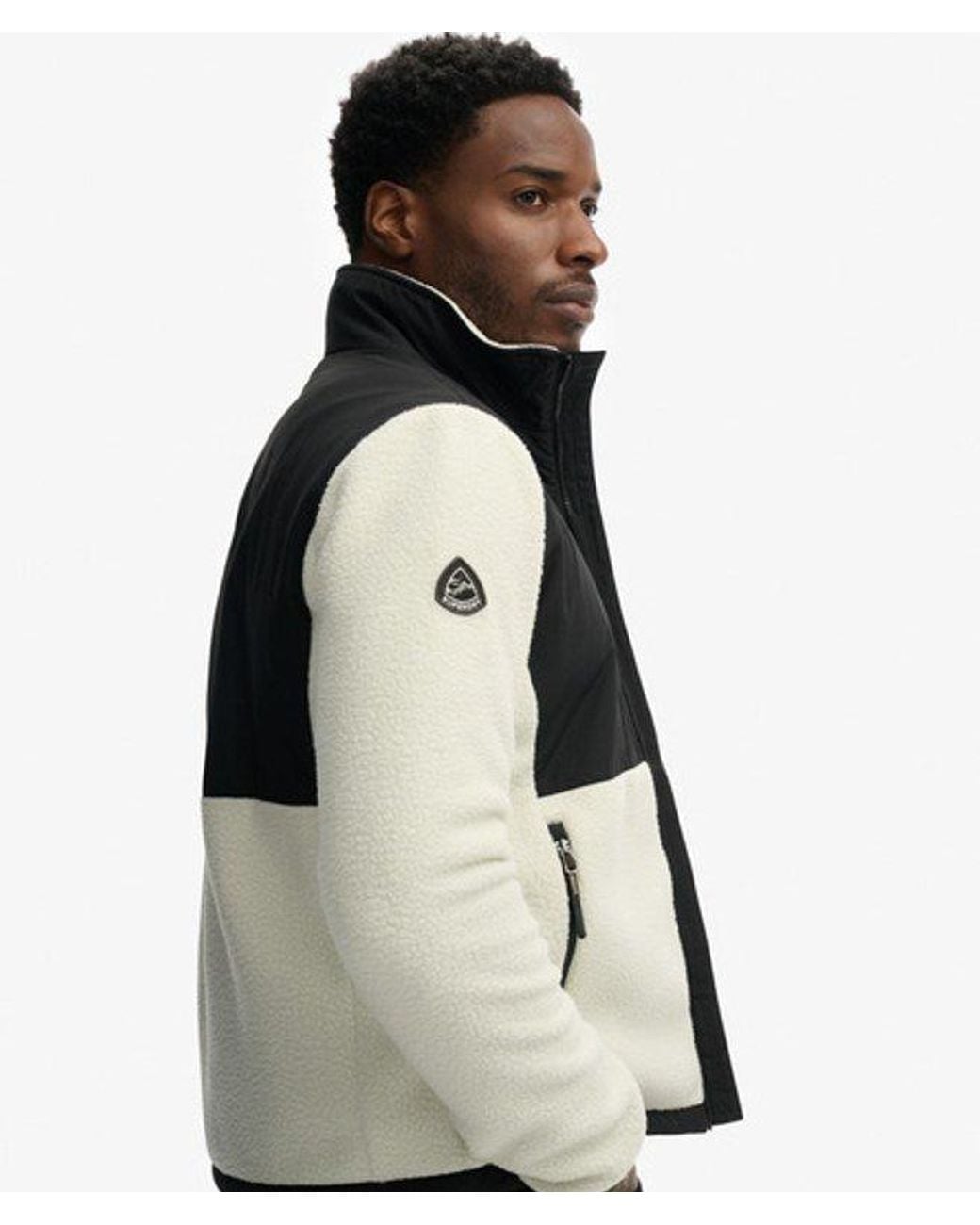 Superdry Black & Co Polar Fleece Hybrid Trekker for men