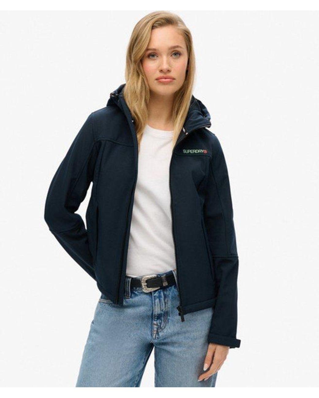 Superdry Blue Hooded Classic Trekker Jacket