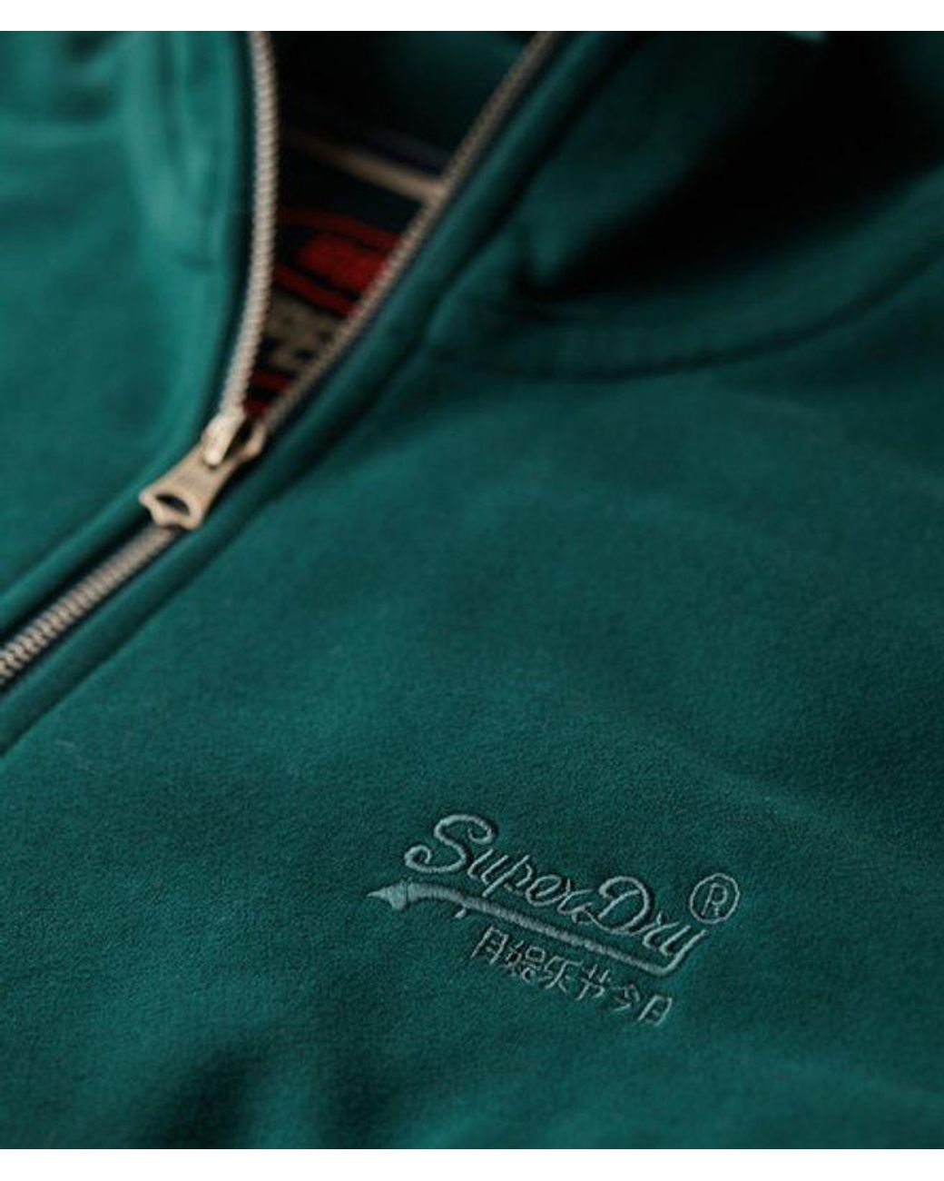 Superdry Green & Co Essential Logo Half Zip Sweatshirt for men