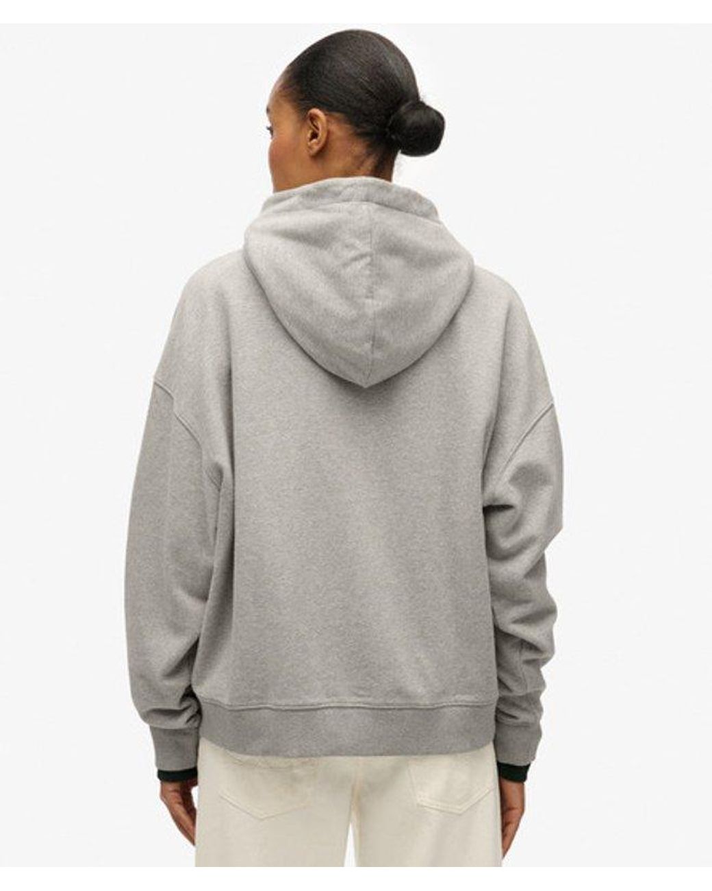 Superdry Gray & Co Athletic Essentials Relaxed Hoodie