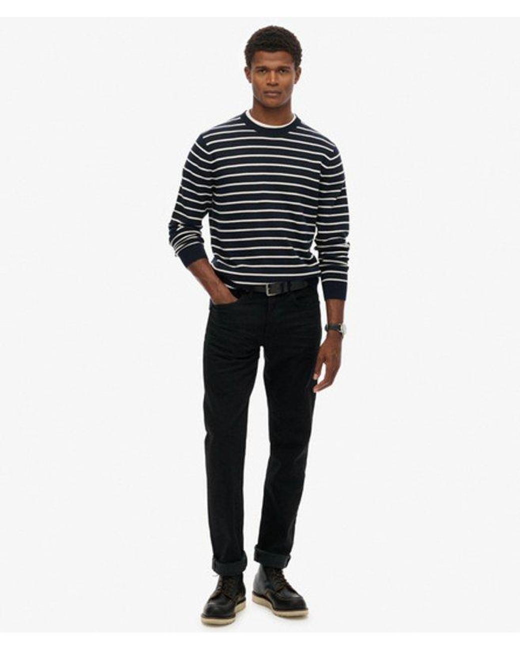 Superdry Black & Co The Merchant Store - Breton Jumper for men