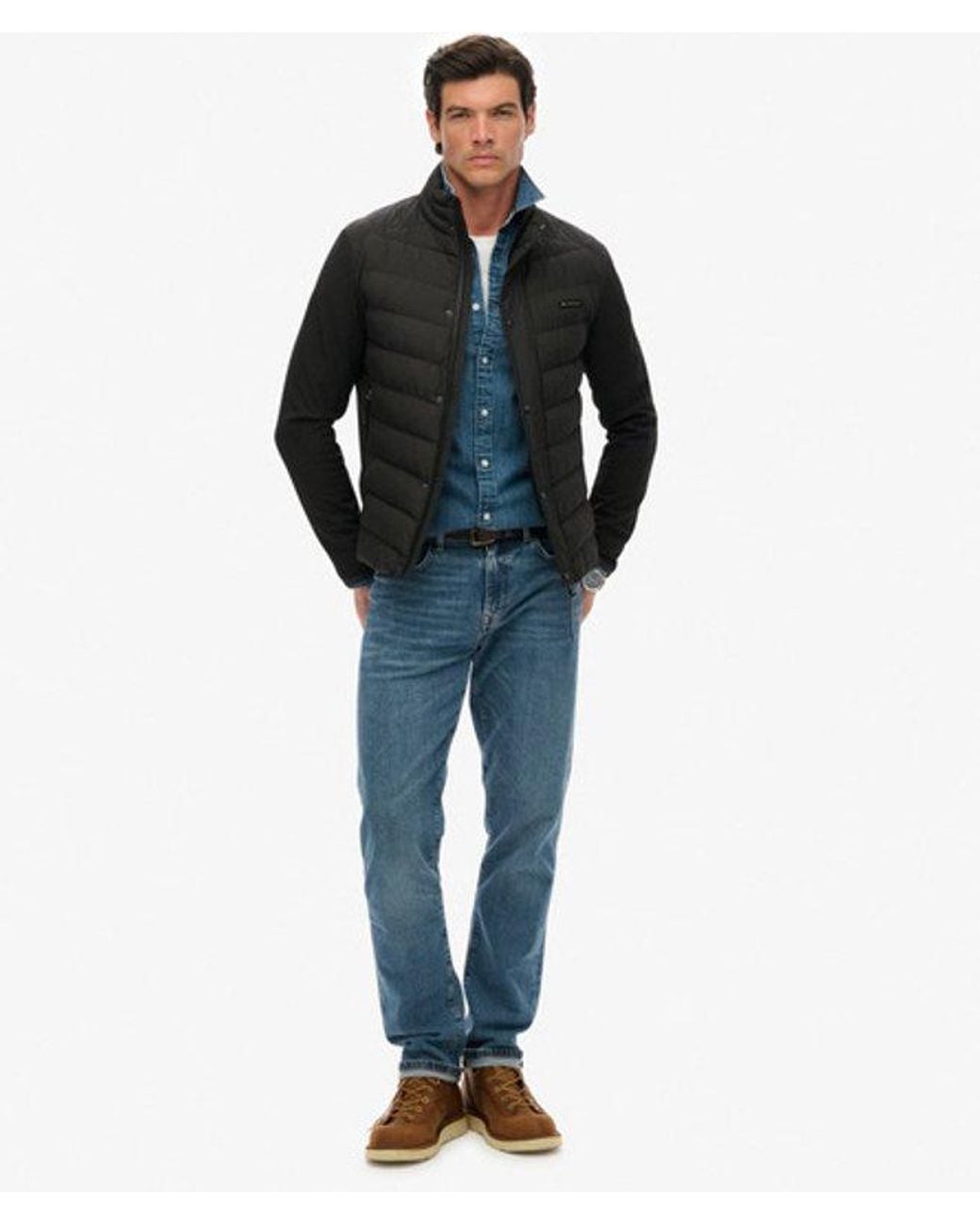 Superdry Black Storm Popper Softshell Jacket for men