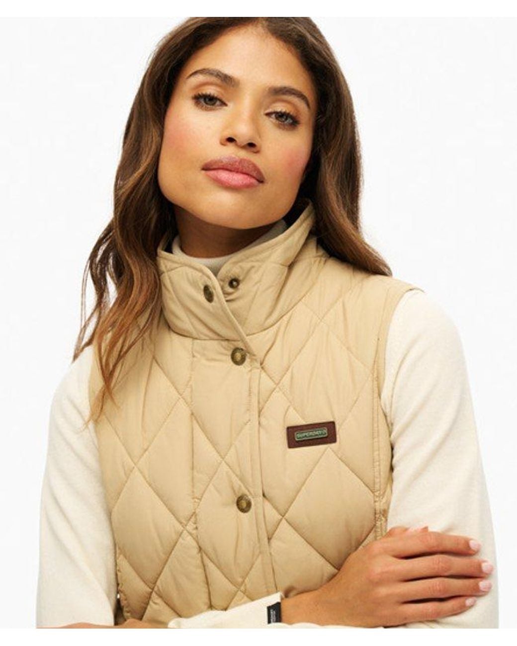 Superdry Natural & Co Cord Trimmed Liner Gilet