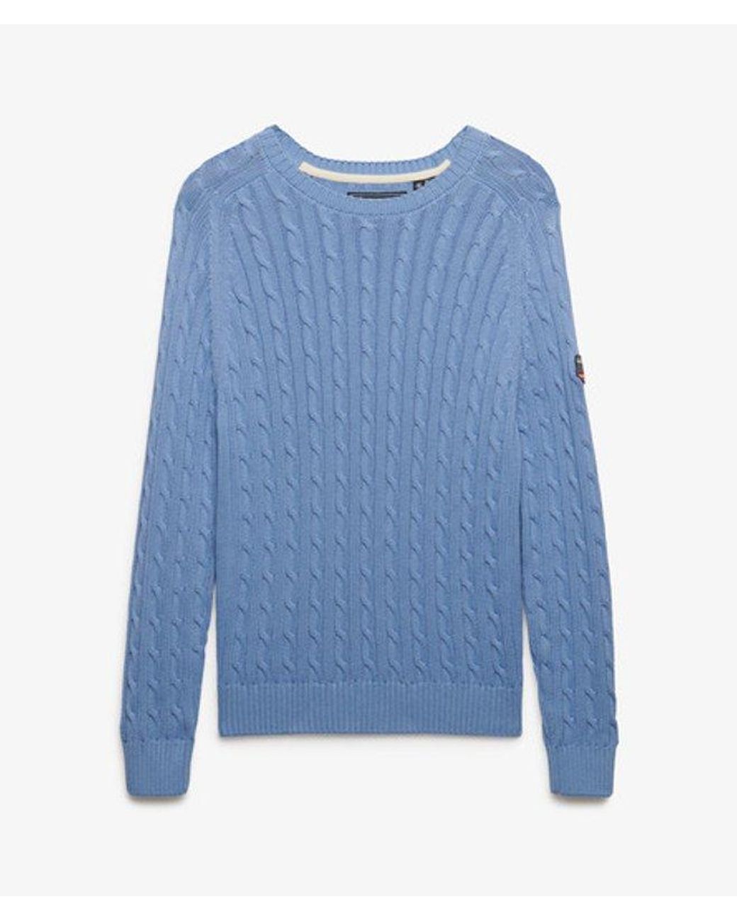 Superdry Blue & Co Slouchy Cable Knit Jumper