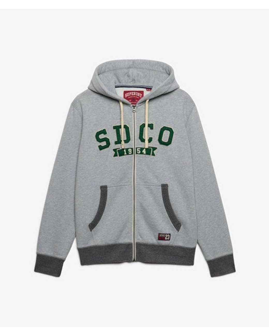 Superdry Gray & Co . Zip Through Hoodie for men