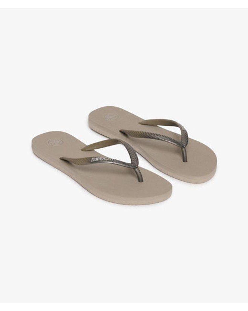 Superdry Natural & Co Core Metallic Flip Flops