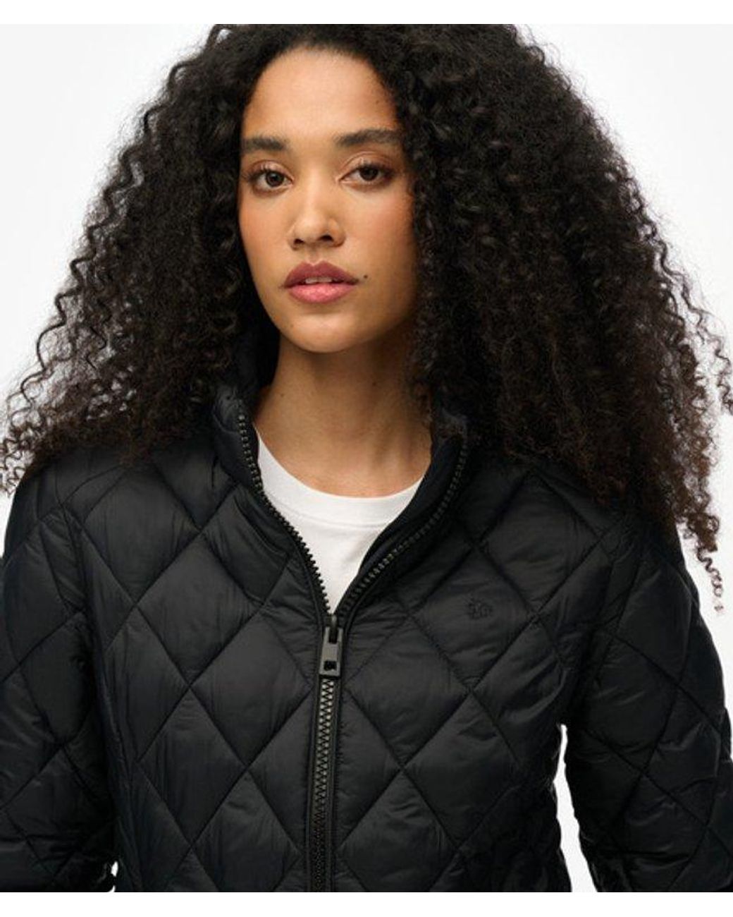 Superdry Black & Co Diamond Quilt Fuji Lite Jacket
