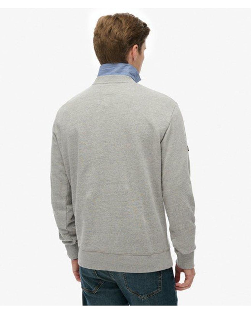 Superdry Gray Utility Loose Sweatshirt for men
