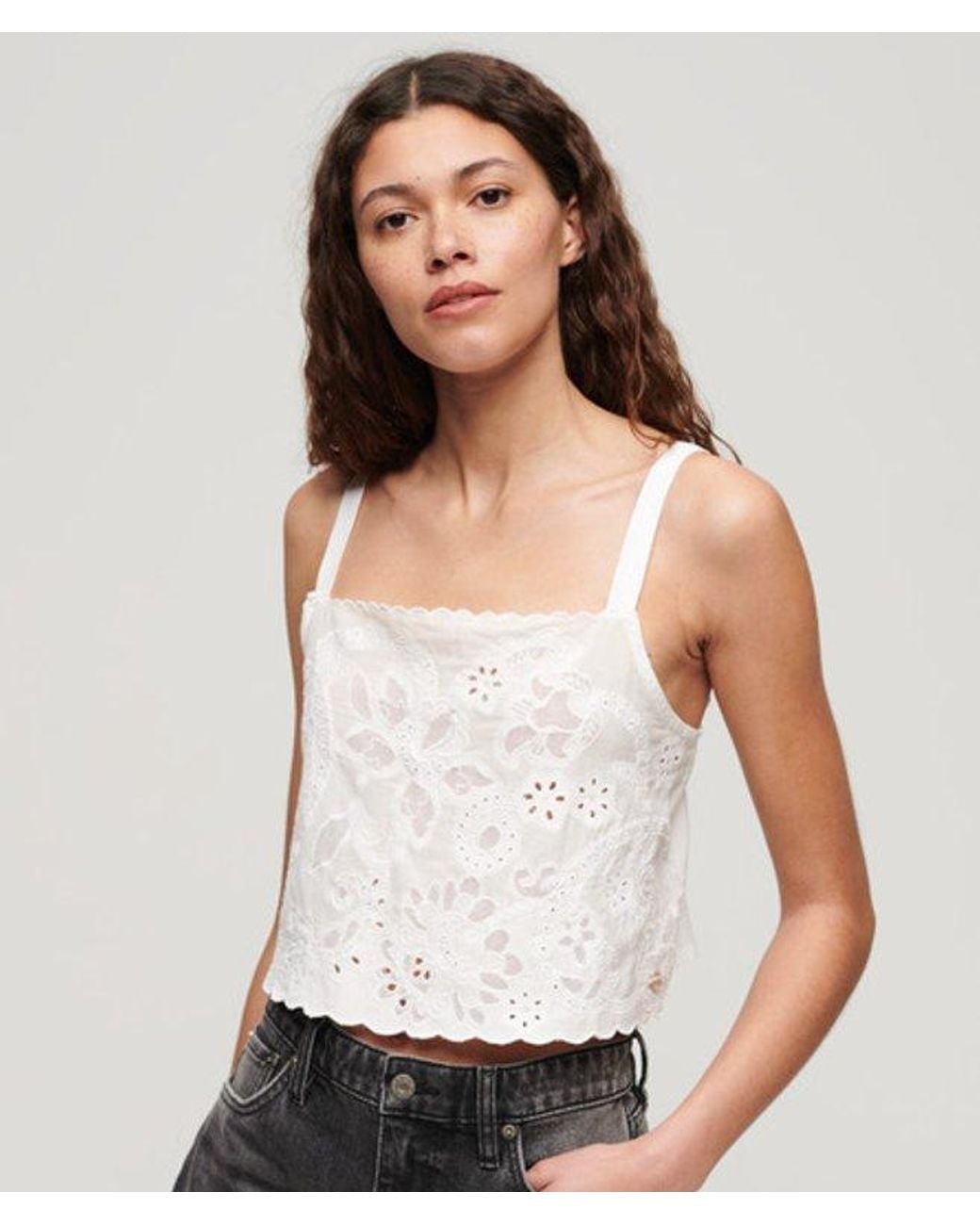 Superdry White & Co Ibiza Embroidered Cami Top