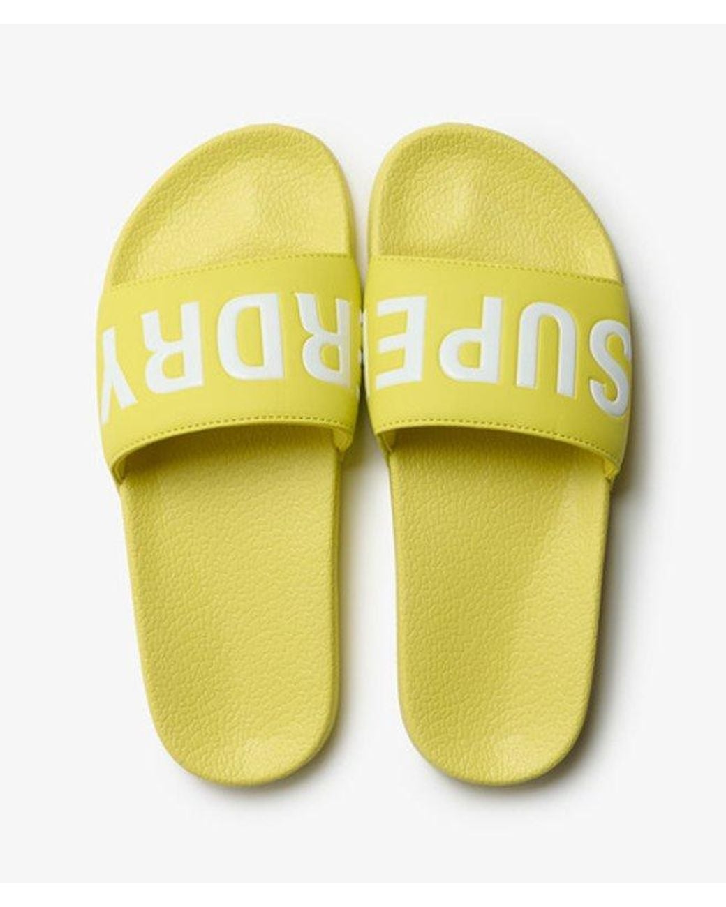 Superdry Yellow & Co Pool Sliders