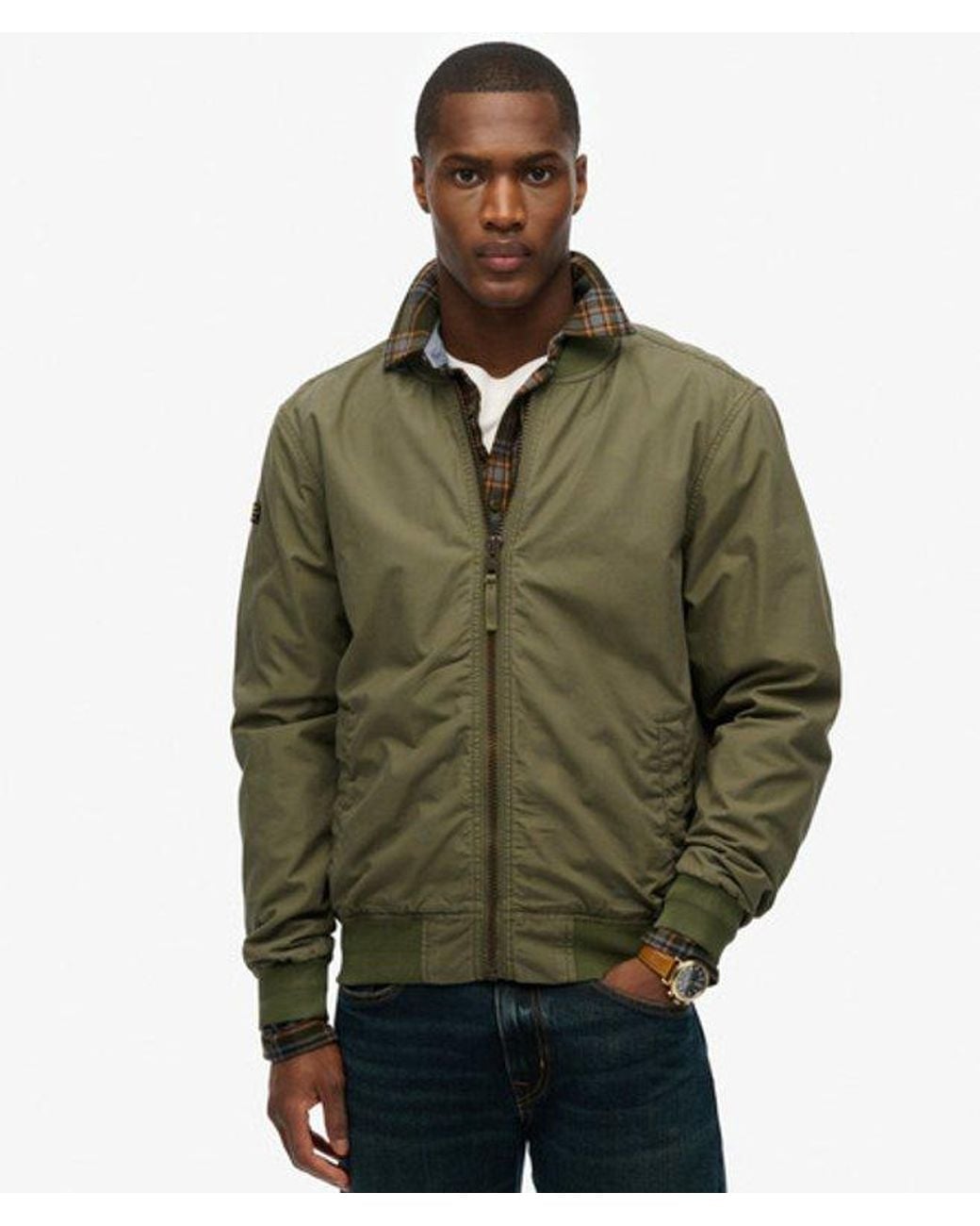 Superdry Lichtgewicht Ma1 Bomberjack in het Green voor heren