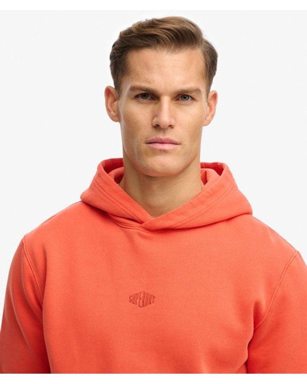 Superdry Hoodie Met Micrologo in het Red voor heren