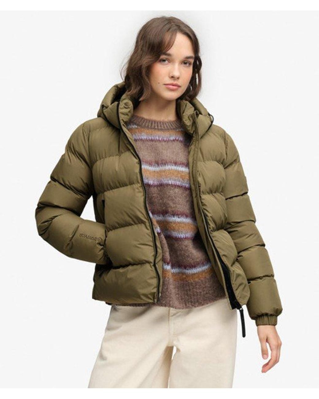 Superdry Blue & Co Hooded Sports Puffer Jacket