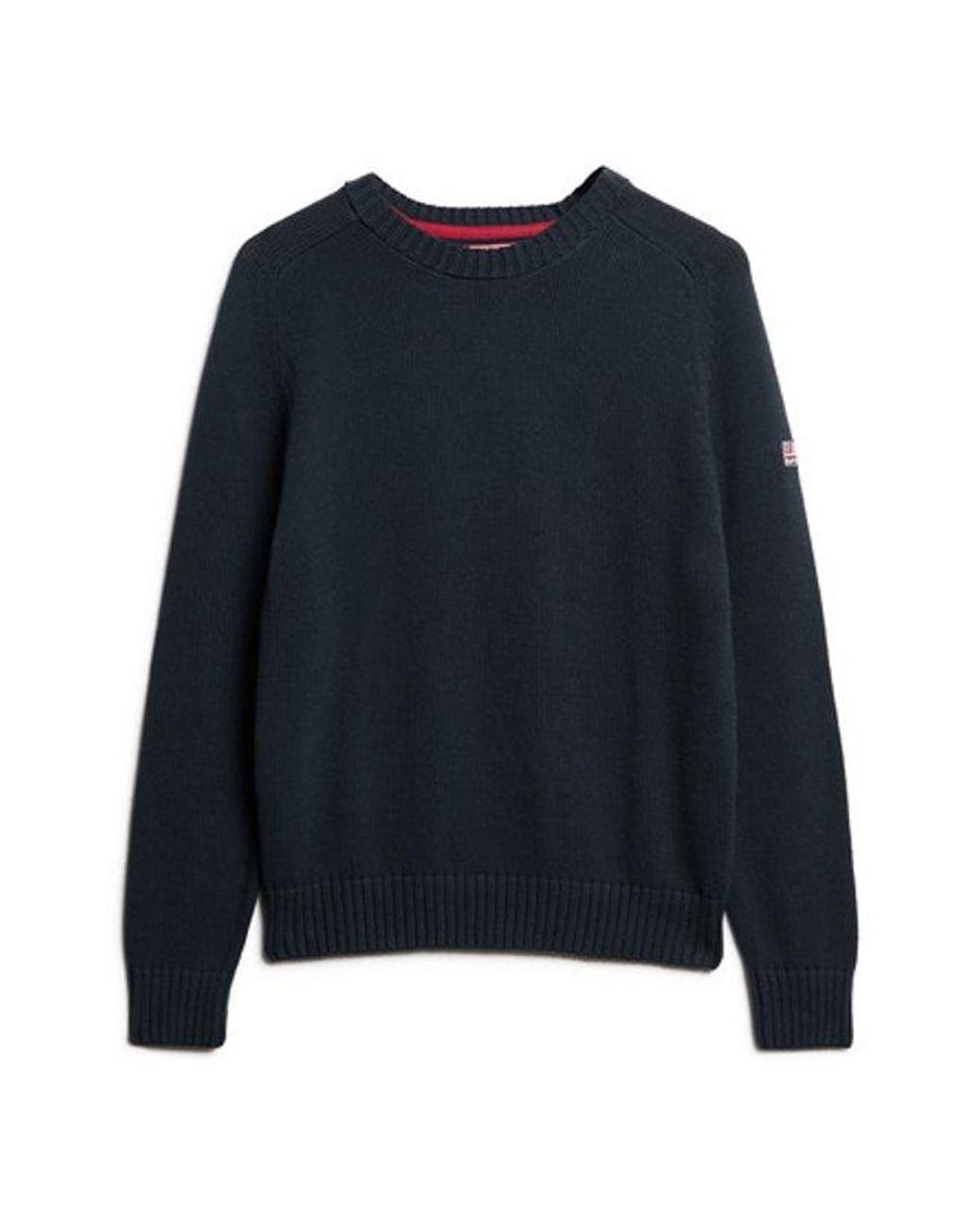 Superdry Blue & Co Slouchy Knitted Crew Jumper