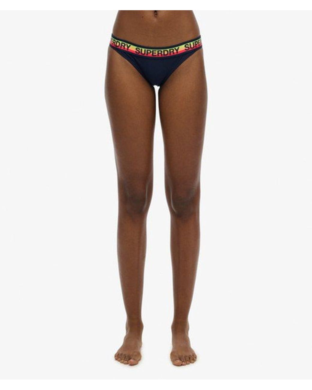 Superdry Blue & Co Ladies Fully Lined Logo Classic Bikini Briefs