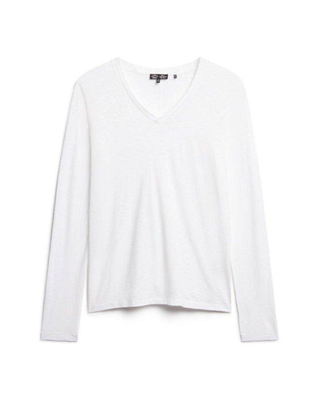 Superdry Blue & Co Long Sleeve Jersey V-neck Top