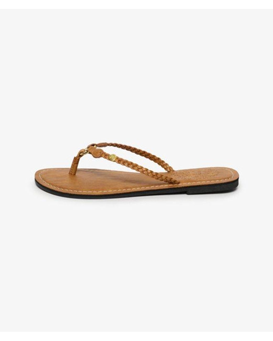Superdry White & Co Faux Leather Braided Flip Flops