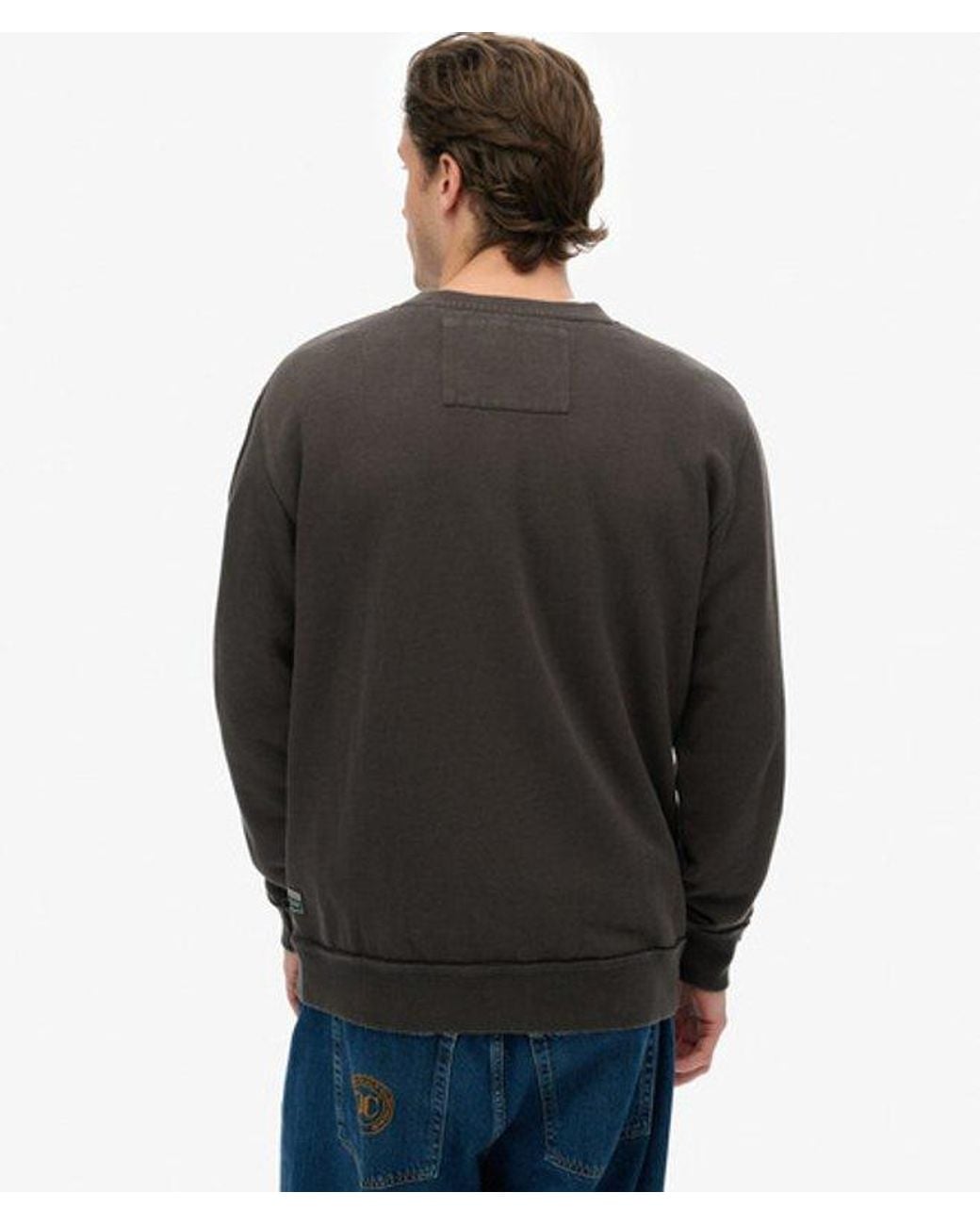 Superdry Gray & Co Vintage Athletic Tonal Crew Sweatshirt for men