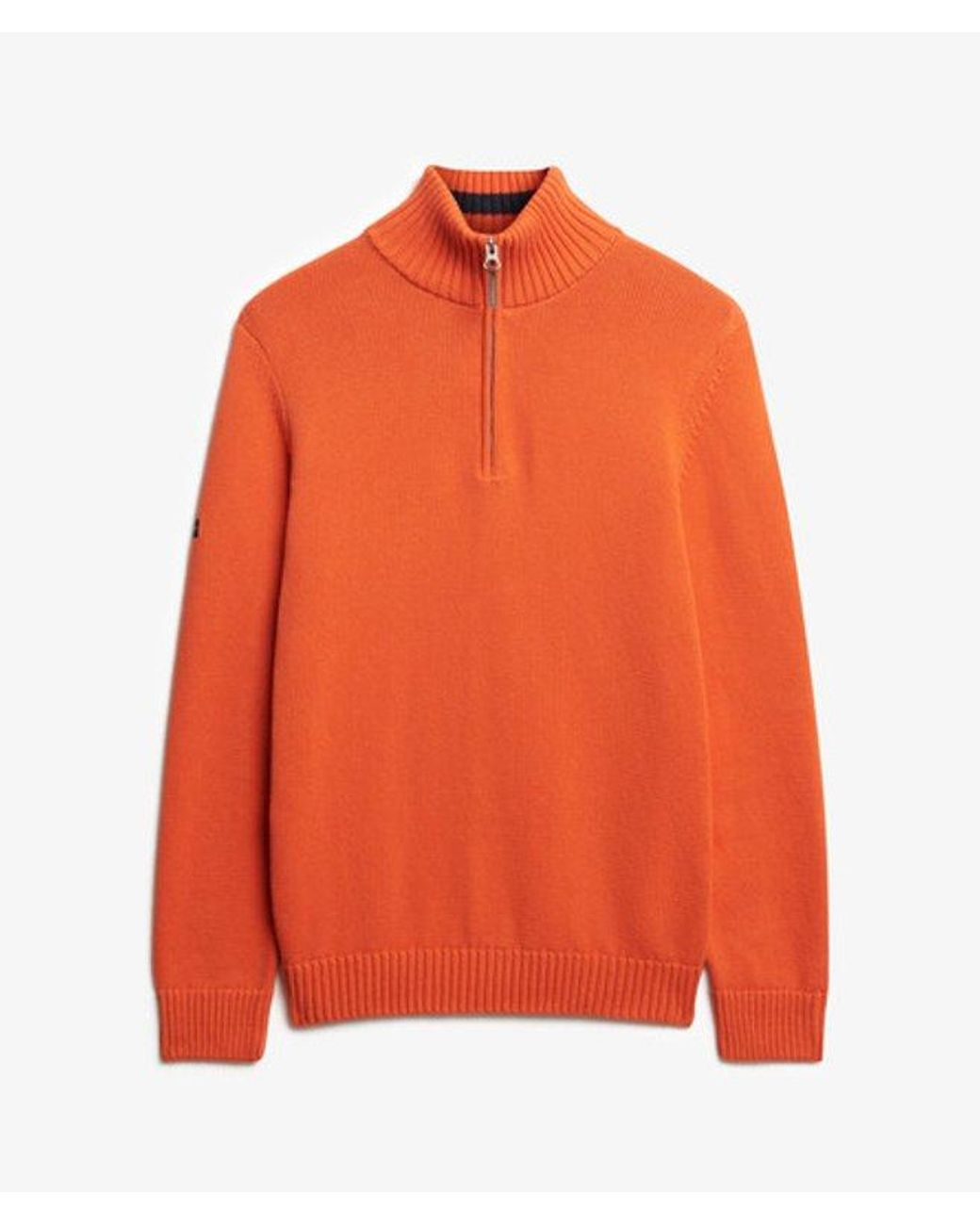 Superdry Orange & Co Cotton Classics Half-zip Knitted Jumper for men