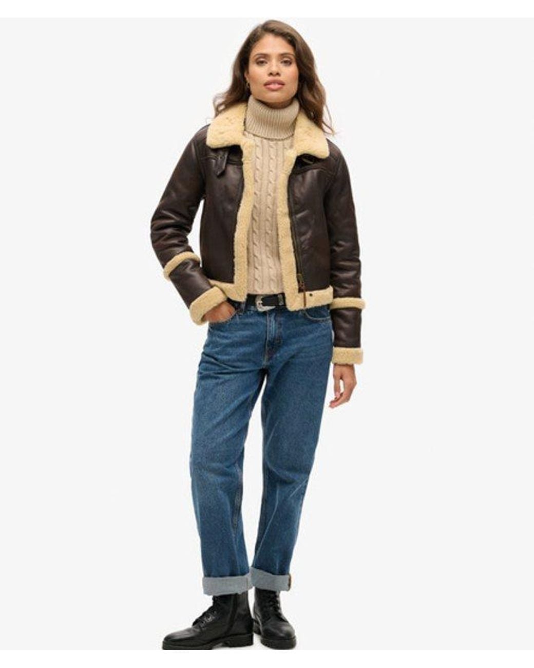Superdry Natural & Co Slouchy Cable Roll Neck Jumper